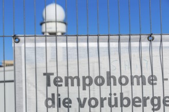 DEU Germany Germany Berlin A newly designed container village for refugees, the 'Tempohome', at the