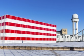 DEU Germany Germany Berlin A newly designed container village for refugees, the 'Tempohome', at the