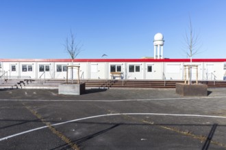 DEU Germany Germany Berlin A newly designed container village for refugees, the 'Tempohome', at the