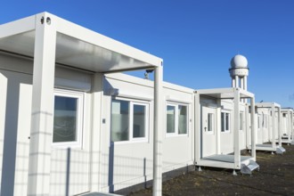 DEU Germany Germany Berlin A newly designed container village for refugees, the 'Tempohome', at the