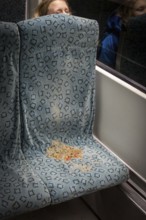 DEU Germany Germany Berlin Scenes in and around the S-Bahn.vomit on a seat