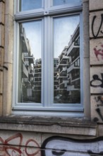 DEU Germany Germany Berlin Scene from Rigaer Strasse, where squatters protest against the further