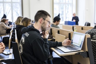 DEU Germany Germany Berlin Impressions from Humboldt University Unter den Linden. Students in the
