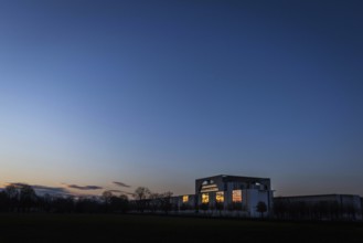DEU Germany Germany Berlin The Chancellery reflects the setting sun