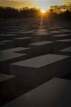 DEU Germany Germany Berlin The Holocaust Memorial as the sun sets