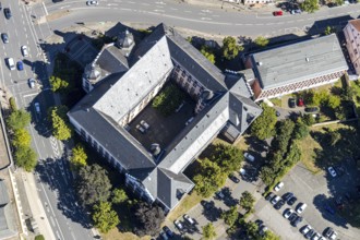 Aerial view, town hall Hamm, former district court building, Hamm, Ruhr area, North