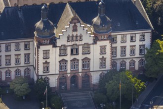 Aerial view, town hall Hamm, former district court building, Hamm, Ruhr area, North