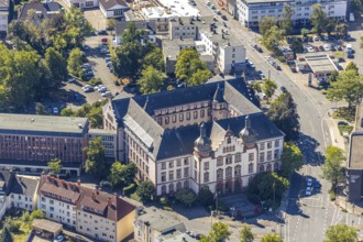 Aerial view, town hall Hamm, former district court building, Hamm, Ruhr area, North