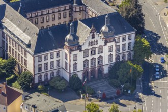 Aerial view, town hall Hamm, former district court building, Hamm, Ruhr area, North