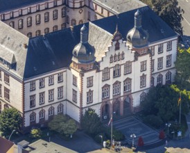 Aerial view, town hall Hamm, former district court building, Hamm, Ruhr area, North