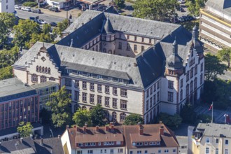 Aerial view, town hall Hamm, former district court building, Hamm, Ruhr area, North