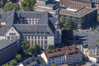 Aerial view, town hall Hamm, former district court building, Hamm, Ruhr area, North