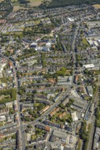 Aerial view, course of Richard-Wagner-Straße from east to west and from west to east, Hamm, Ruhr