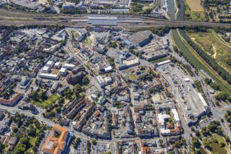 Aerial view, Hamm-Mitte, southern centre with Goethestraße, Hamm, Ruhr area, North