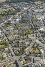 Aerial view, course of Richard-Wagner-Straße from east to west and from west to east, Hamm, Ruhr