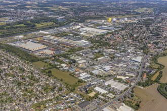Aerial view, Dortmunder Strasse industrial estate, Mercedes-Benz Sales & Service