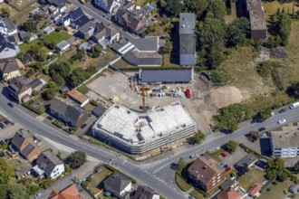 Aerial view, Waldenburger Straße in Herringen, Hamm, Ruhr area, North Rhine-Westphalia, Germany,