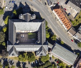 Aerial view, town hall Hamm, former district court building, Hamm, Ruhr area, North