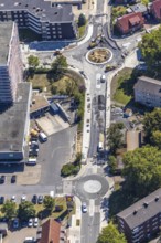 Aerial view, road construction, Baumerstrasse, Rautensteinstrasse, Friedrich-Ebert-Strasse,
