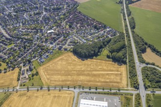 Aerial view, agricultural area Am Vikarsbusch, Handelshof Hamm, Römerstraße, Lipperandstraße, Hamm,
