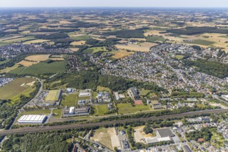 Aerial photo, Ökozentrum Hamm with Fischerhalle, OBI-Hamm, Heessen, Hamm, Ruhr area, North