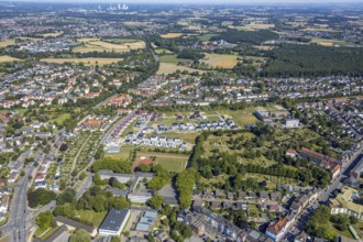 Aerial view, new building area next to Beisenkamp, Ida-Goldstein-Straße - Sophie-Buschkötter-Straße
