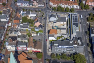 Aerial view, construction site, new building, Pressehaus Westfälischer Anzeiger, Radio Lippewelle,