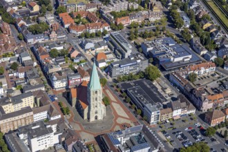 Aerial view, construction site, new building, Press House Westfälischer Anzeiger, Radio Lippewelle,