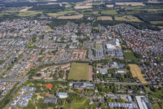 Aerial view, overview Hamm-Osten, Maximilian-Park to the Datteln-Hamm-Canal, Werries, Hamm, Ruhr