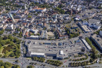 Aerial view, Widumstraße, Allee-Center, Ritter-Passage, Evangelische Pauslus-Kirche Evangelische