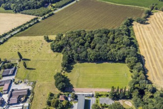 Aerial view, primary school Josefschule, sports field, Hamm, Ruhr area, North Rhine-Westphalia,