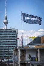 DEU Germany Germany Berlin The alternative project Holzmarkt on the banks of the Spree The flag