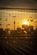 DEU Germany Germany Berlin Sunset on the Warsaw Bridge
