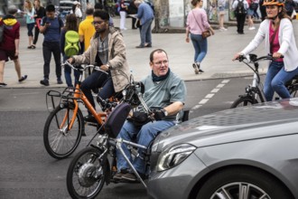 DEU Germany Germany Berlin scene with cyclists in the capital.cyclists and motorists get in each