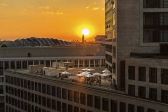 DEU Germany Germany Berlin The Waldorf Astoria Hotel in the evening light