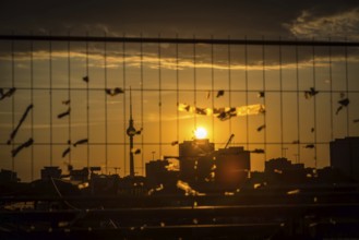 DEU Germany Germany Berlin Sunset on the Warsaw Bridge