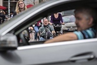 DEU Germany Germany Berlin scene with cyclists in the capital.cyclists and motorists get in each