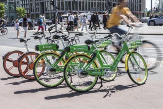 DEU Germany Germany Berlin Rental bikes in the city. Electric bikes from the provider Lime E and