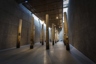 DEU Germany Germany Berlin Installation by Claudia Comte entitled 'When dinosaurs rule the earth'
