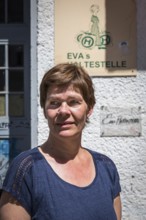 DEU Germany Germany Berlin Homeless woman meet at Eva's Haltestelle, a drop-in centre for those in