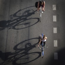 DEU Germany Germany Berlin Scene with cyclists on Schlossstraße in Steglitz