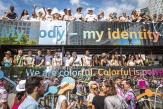 DEU Germany Germany Berlin Scenes of the Christopher Street Day CSD on a hot Saturday . The Siemens