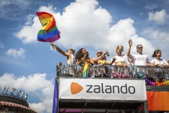 DEU Germany Germany Berlin Scenes of the Christopher Street Day CSD on a hot Saturday . The Zalando
