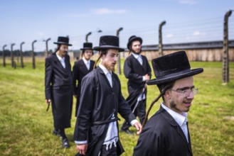POL Poland Poland Auschwitz-Birkenau Orthodox Jews visit the Auschwitz-Birkenau camp