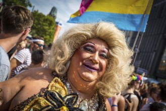 DEU Germany Germany Berlin Scenes of the Christopher Street Day CSD on a hot Saturday . Older