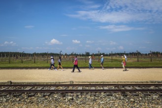 POL Poland Poland Auschwitz-Birkenau Tourists visit the Auschwitz-Birkenau camp