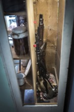 POL Poland Poland Krakow Krakow Hiding place for weapons in a cupboard in the exhibition of the