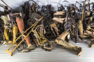 POL Poland Poland Auschwitz Prostheses and walking aids from inmates at the memorial site of the