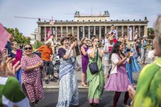 DEU Germany Germany Berlin A rally of the Hare Krishna sect in Mitte