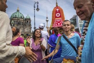 DEU Germany Germany Berlin A rally of the Hare Krishna sect in Mitte